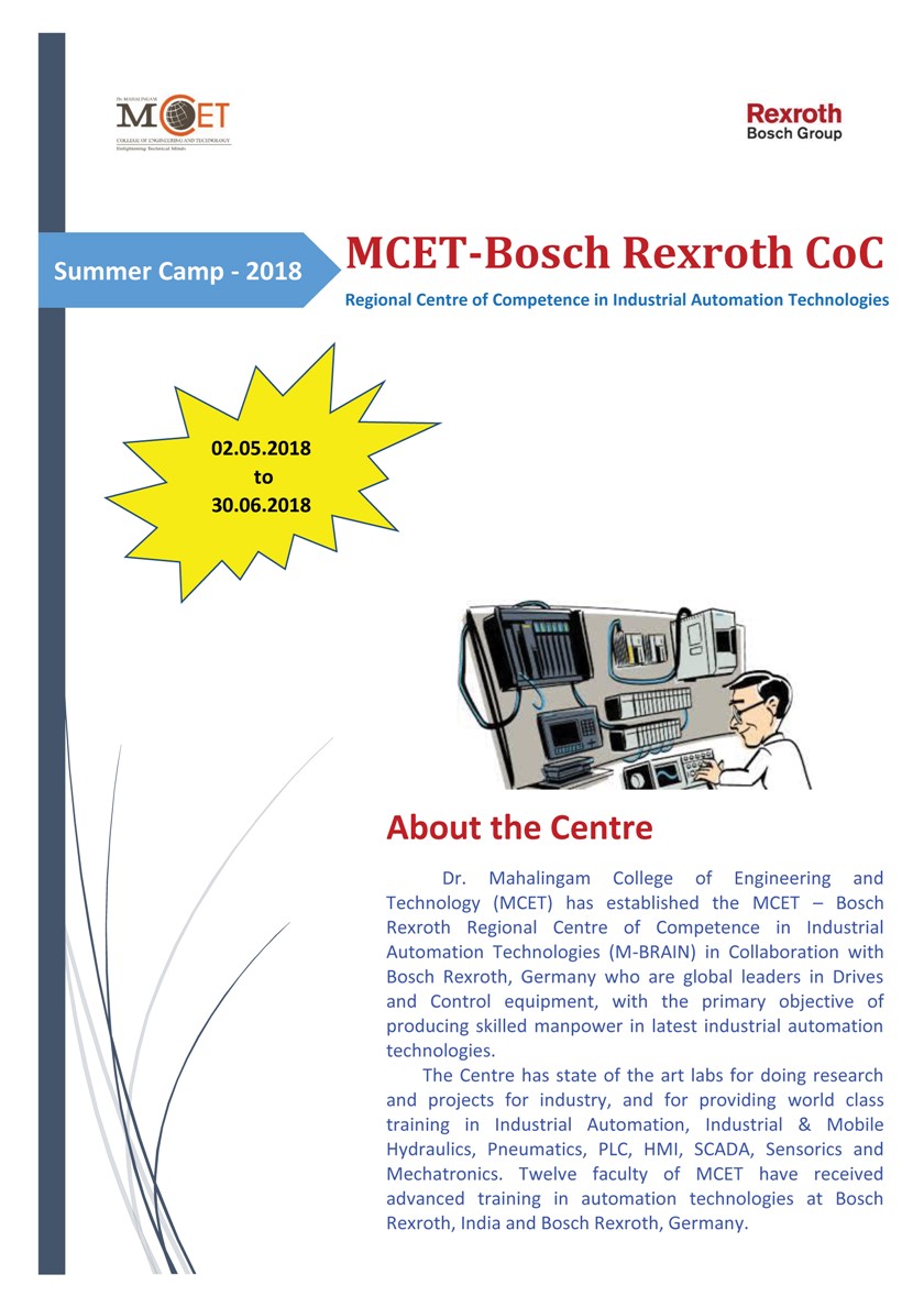 Summer-Camp MCET-Bosch Rexroth CoC